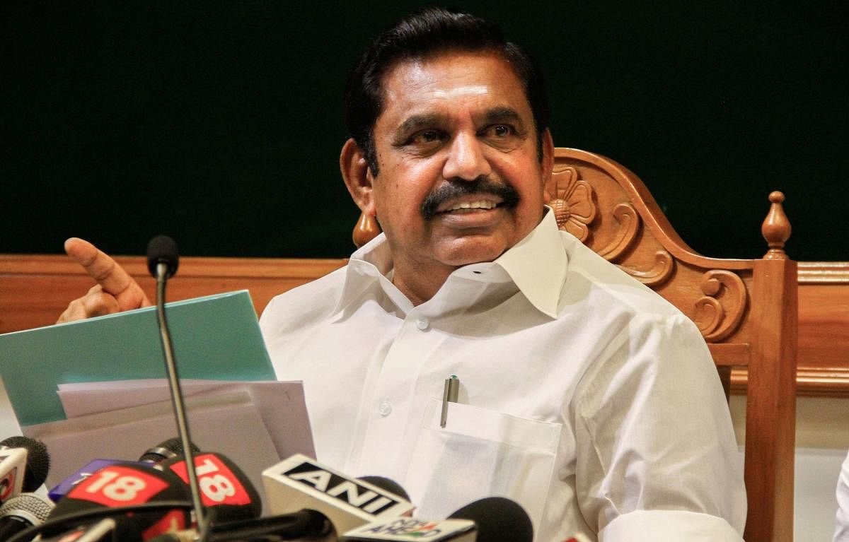 Tamil Nadu Chief Minister Edappadi K Palaniswami . (PTI Photo)