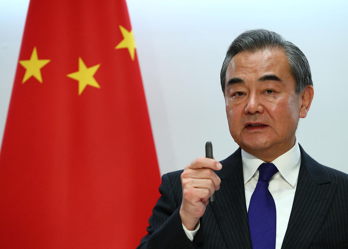 "What is happening in Hong Kong today are in no way peaceful protests," Wang Yi said during the interview with AFP during a trip to Paris on Monday. Reuters file photo