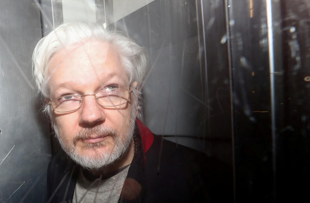 Assange appeared by videolink from prison as lawyers discussed the management of his hearing next week to decide whether he should be extradited to the United States. Reuters file photo