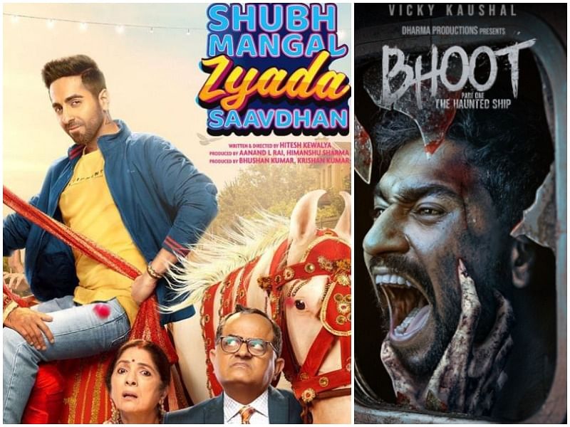'Bhoot' and 'Shubh Mangal Zyada Saavdhan' posters (Taken from official Twitter handles)