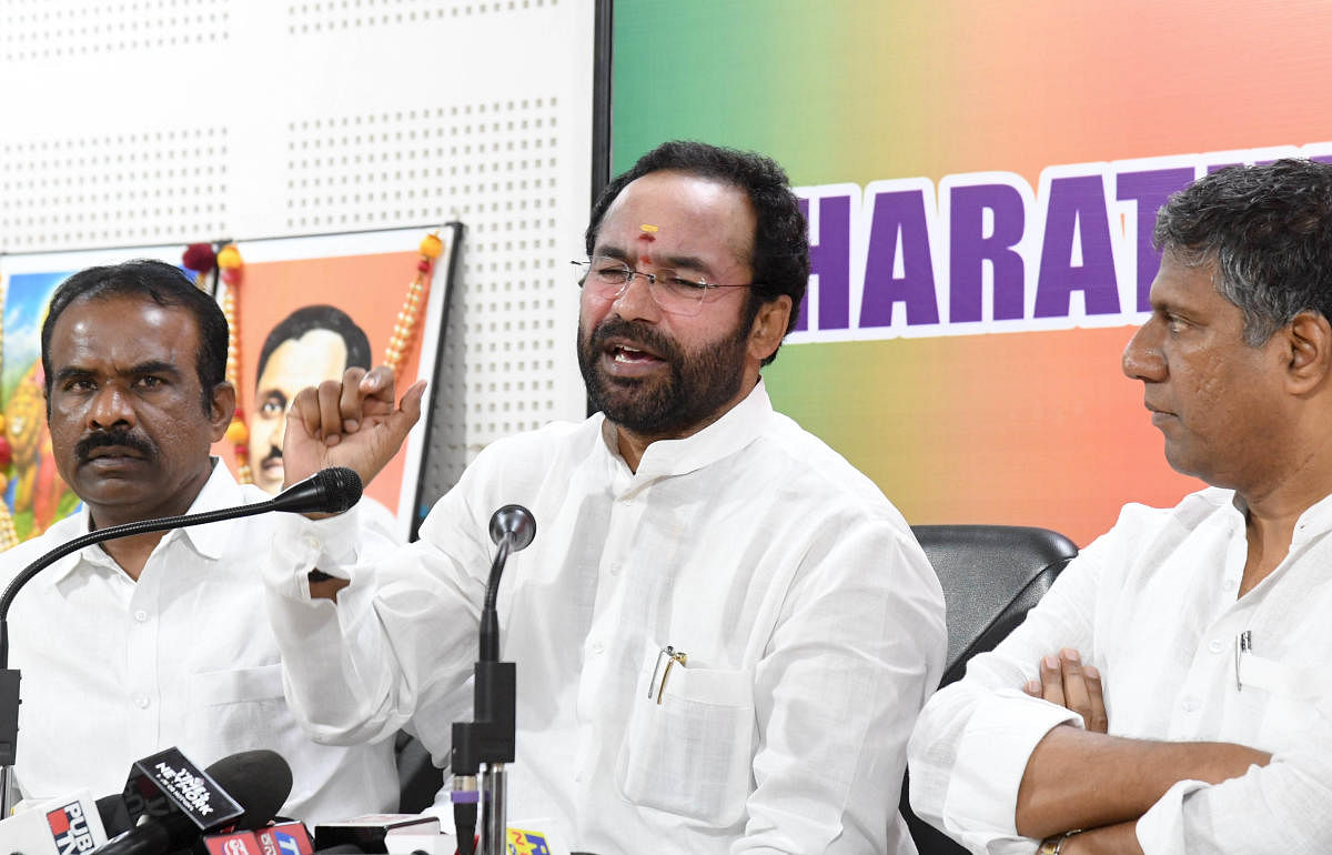 Union Minister of State for Home Accounting G Kishan Reddy. (Photo Credit: DH | B H Shivakumar)