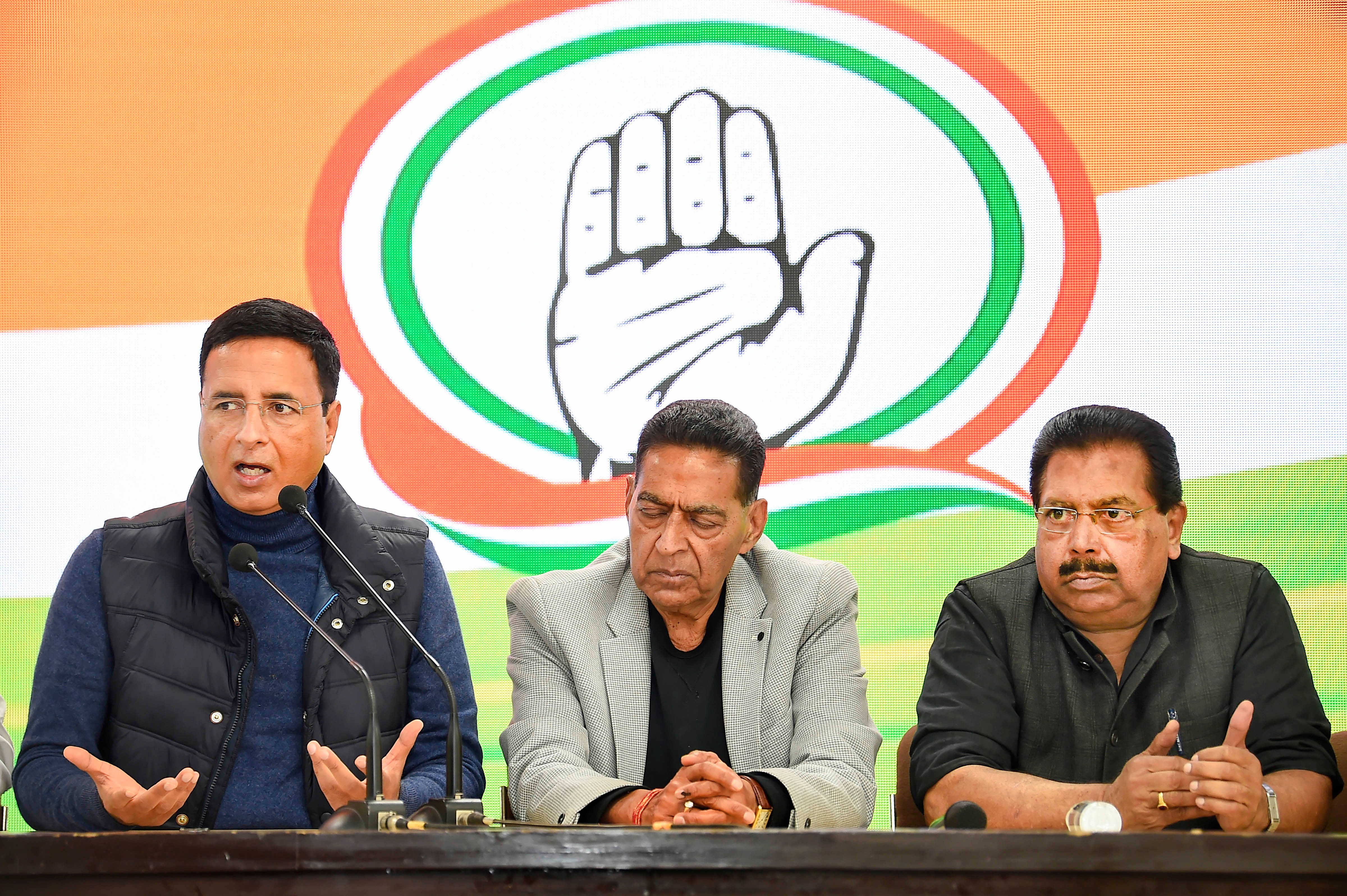 Congress spokesperson Randeep Singh Surjewala. (PTI Photo)