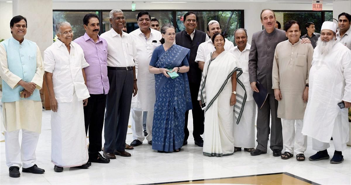 The fact that the TMC supremo shared the dais with Sonia Gandhi at the swearing in ceremony of Jharkhand Chief Minister Hemant Soren has also put the Bengal Congress leaders in a spot. (PTI File Photo)