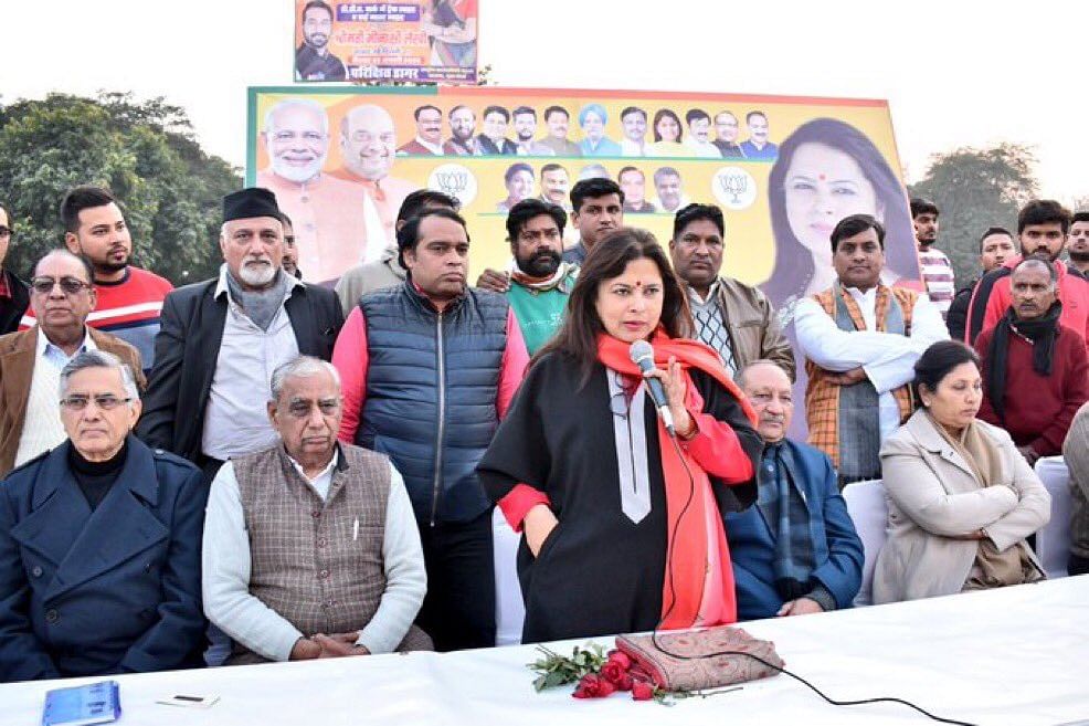 BJP leader Meenakshi Lekhi said that in the wake of Nankana Saheb incidence, “questioning CAA appears motivated and amounts to denying the history of atrocities and persecution of non believers.” Photo/Twitter (@M_Lekhi)