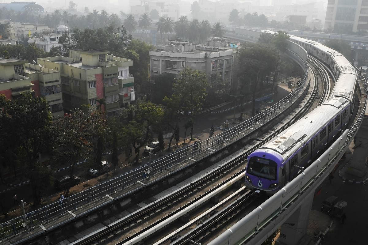 Kolkata metro. (AFP Photo)