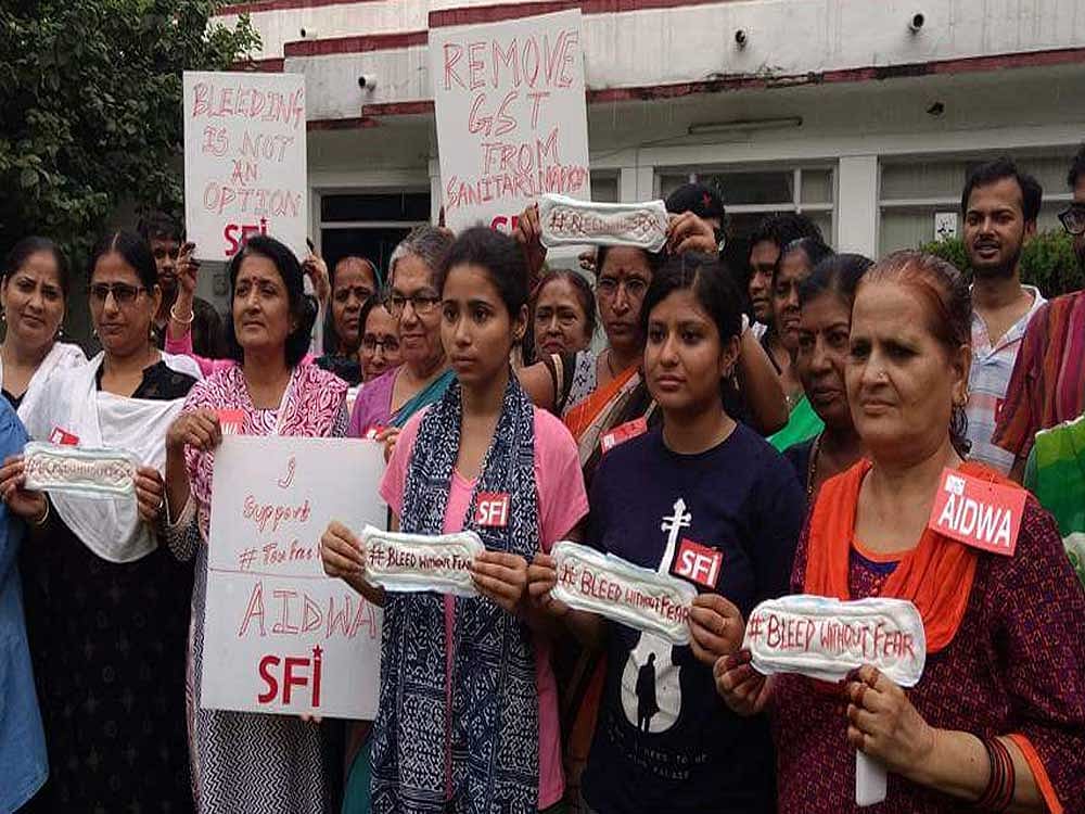 Activists demand withdrawal of GST on sanitary napkins