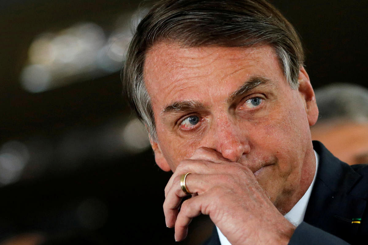 comments on the two issues comes a day ahead of Brazilian President Jair Bolsonaro's (pictured) maiden visit to India after he assumed power in January last year following a sweeping electoral victory.
