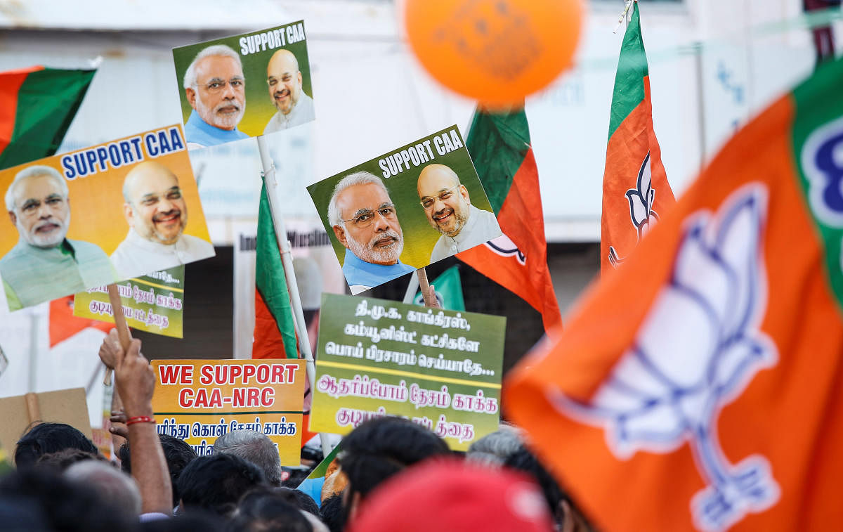The BJP's response came after the Congress Working Committee, the apex body of the opposition party, demanded in its meeting that the CAA be withdrawn and the process of NPR be stopped forthwith. (Credit: Reuters)