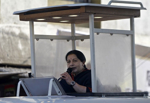 Hitting out at the BJP over its campaign on lack of development in Tamil Nadu, AIADMK general secretary J. Jayalalithaa Monday said the state's human development index was better than that of Gujarat ruled by Narendra Modi. Reuters photo
