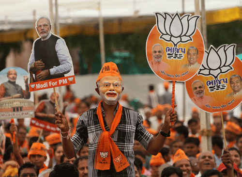 The stage is set for polling in all the 26 Lok Sabha constituencies in Gujarat, and the fortunes of a number of bigwigs, including BJP's prime ministerial candidate Narendra Modi and several Congress union ministers, shall be sealed Wednesday. AP file photo