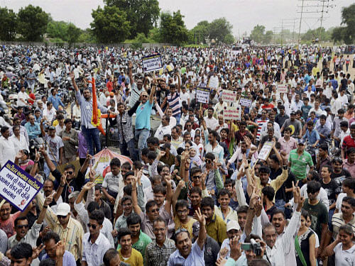 Agitating Patels in the state are planning a mega rally on the issue of reservation in Ahmedabad on August 25. PTI