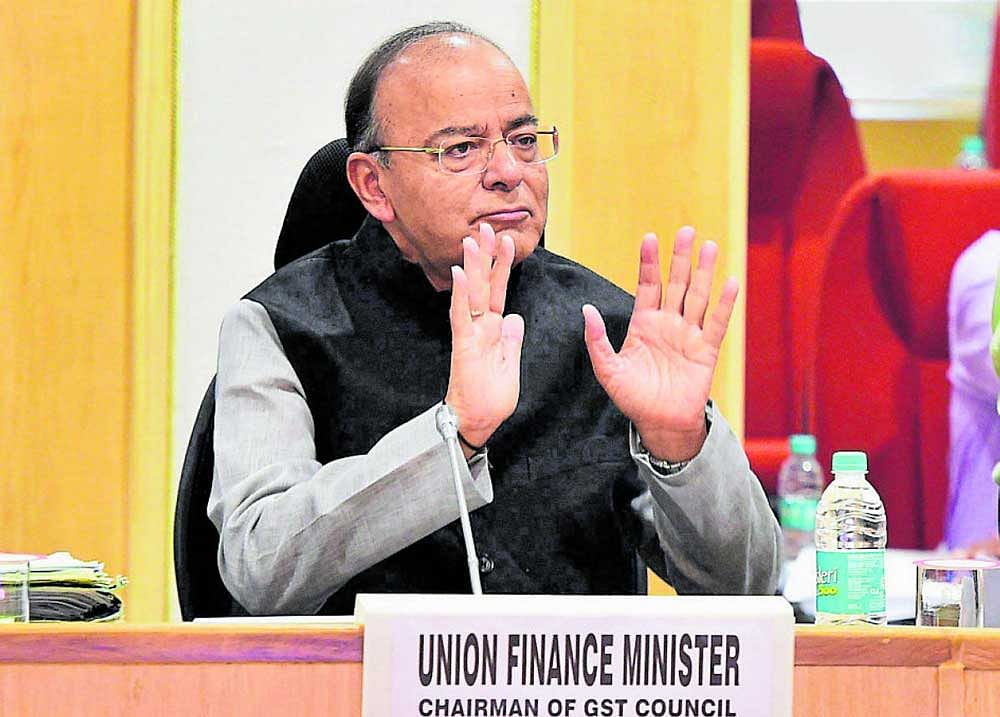 Finance Minister Arun Jaitley at the 22nd meeting of the GST Council in New Delhi on Friday. PTI