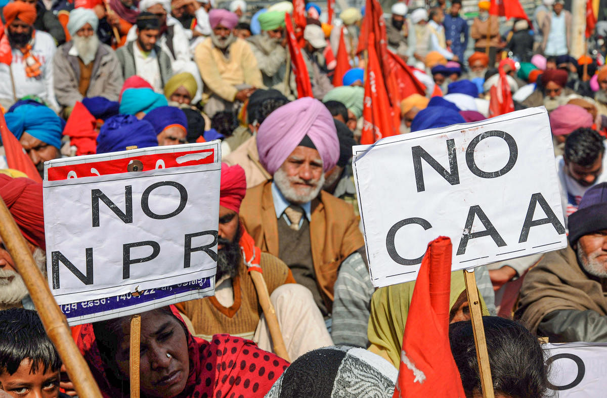 A general view of anti-CAA protests. (PTI Photo)