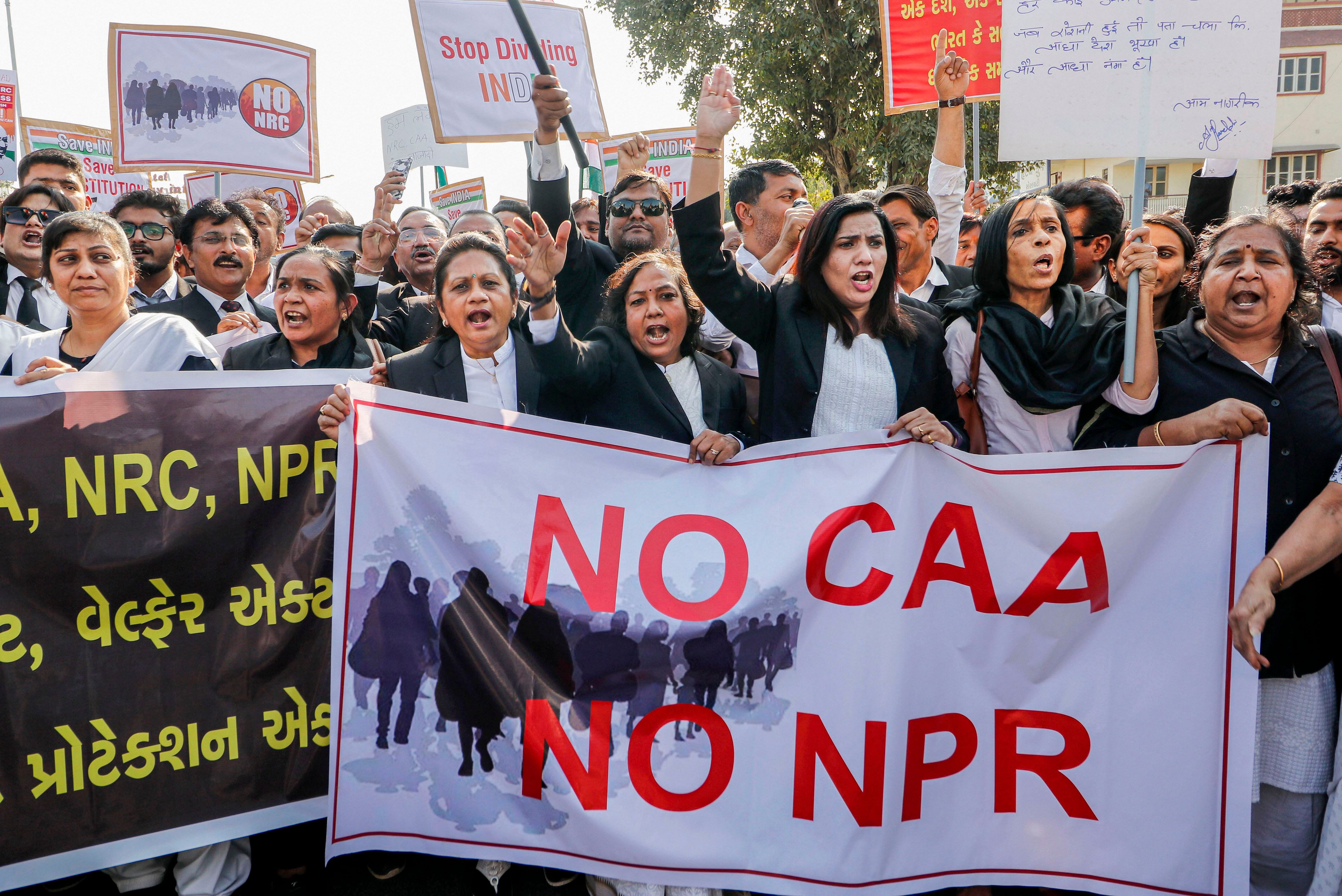 Protest against CAA. (PTI Photo)