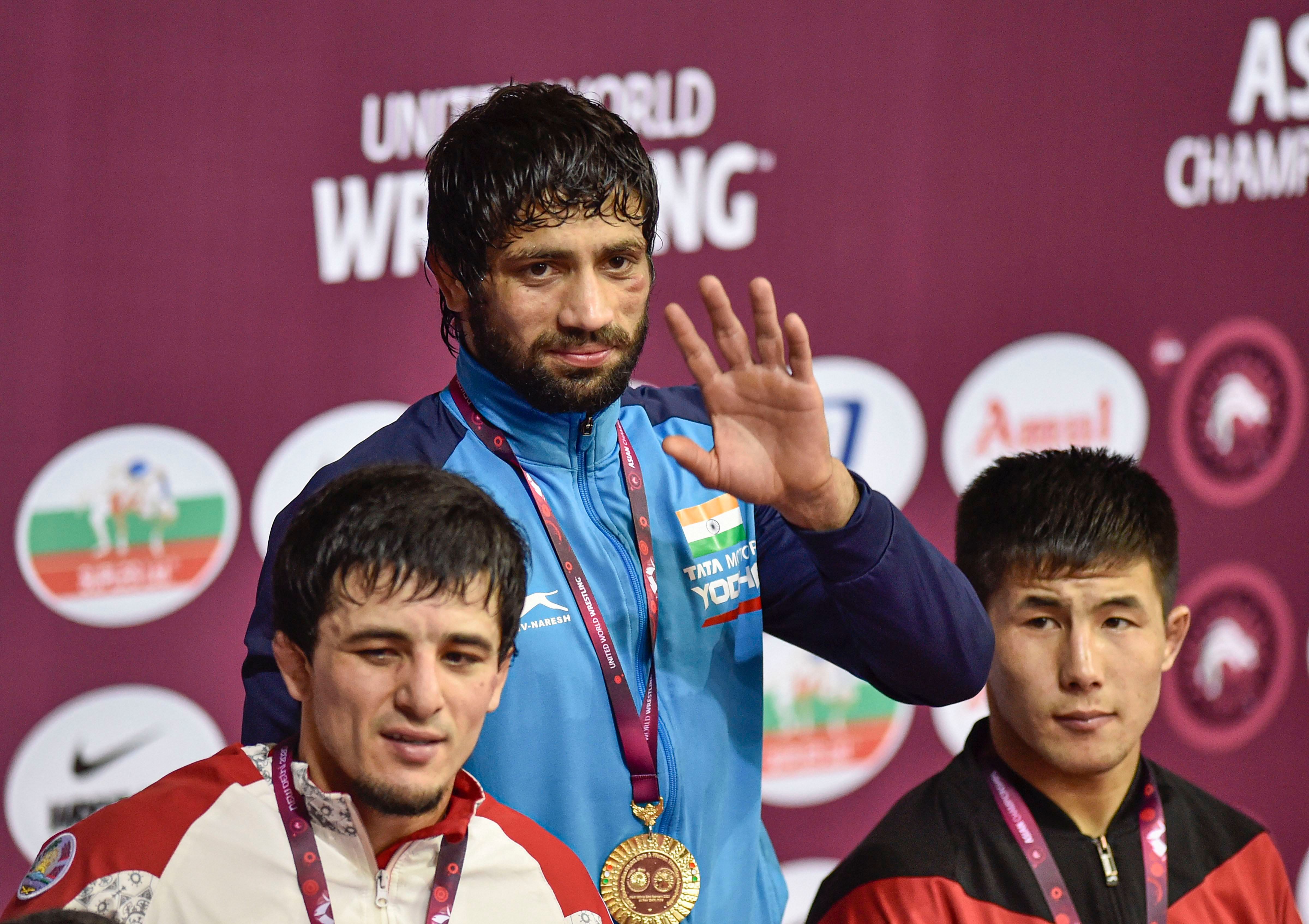 In the semifinal, Uzbekistan’s Nurislam Sanayev too could not challenge Ravi much. (Credit: PTI Photo)