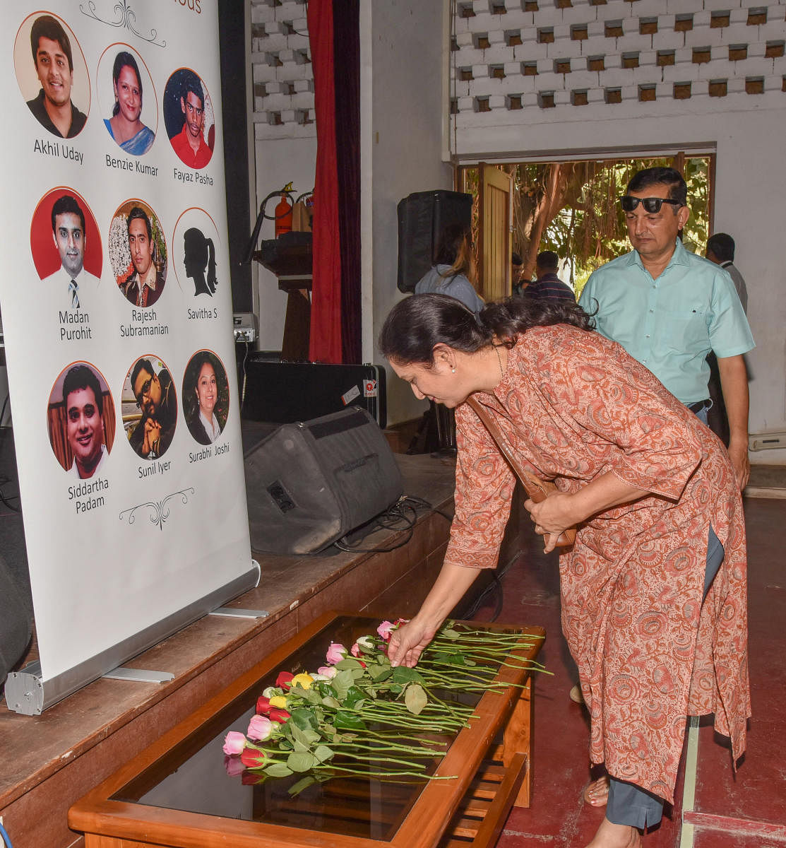 People pay tributes to victims of the Carlton Towers fire of 2010, in the city on Saturday. DH PHOTO/S K DINESH