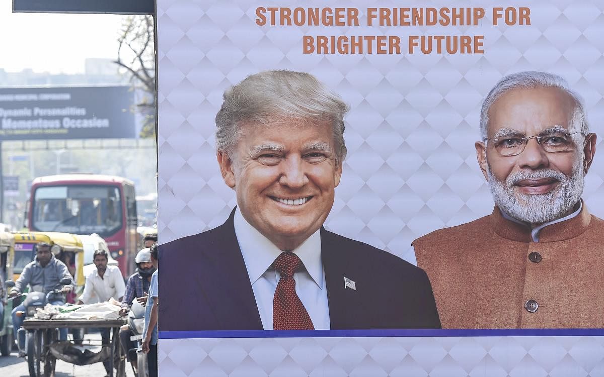 Just before his departure, Trump said he had committed to visit India a long time ago and is looking forward to be with the people of India. (PTI Photo)