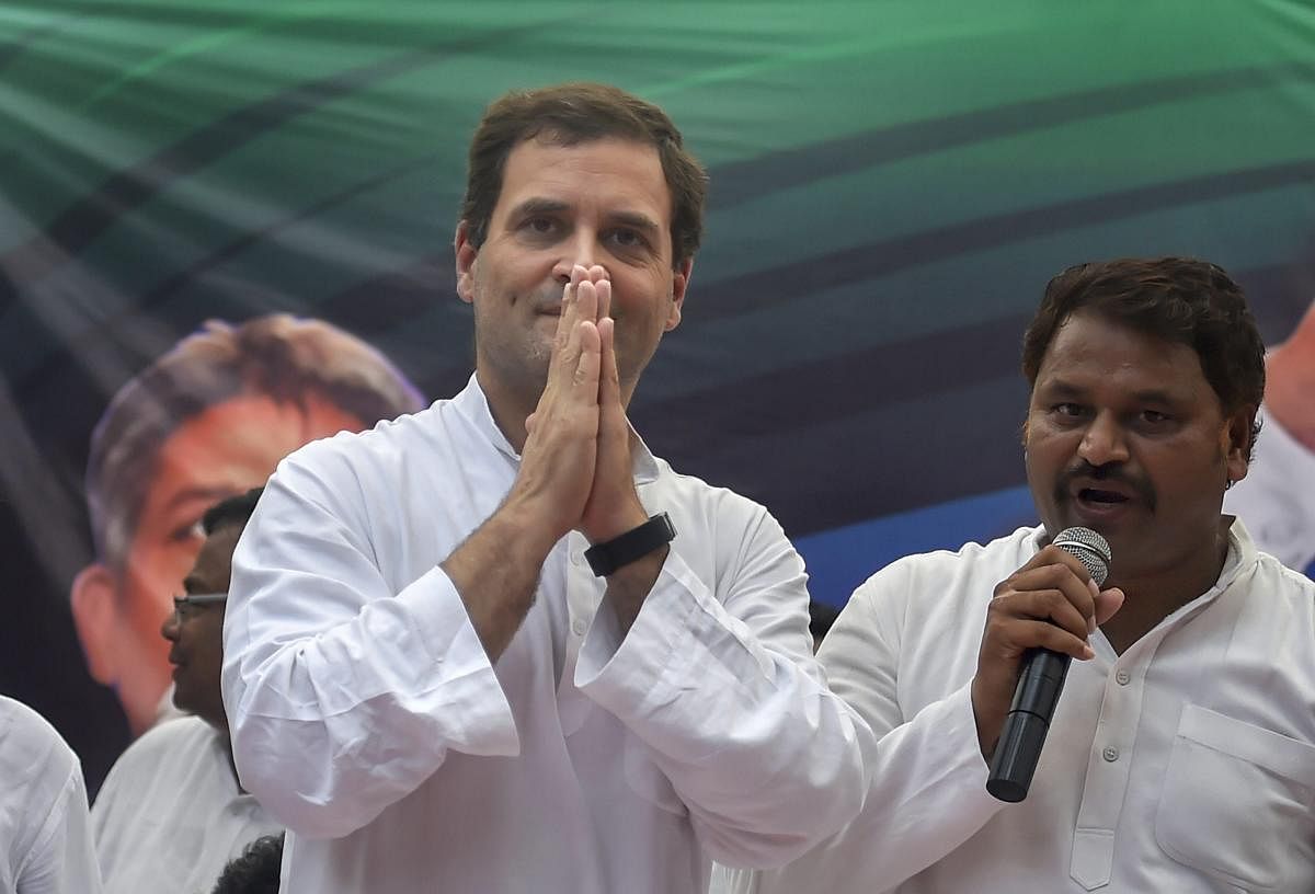 Congress President Rahul Gandhi on Monday slammed the Goods and Services Tax as "Gabbar Singh Tax" and said that one slab GST would be implemented when the "Congress party-Government" comes to power at the Centre. PTI file photo
