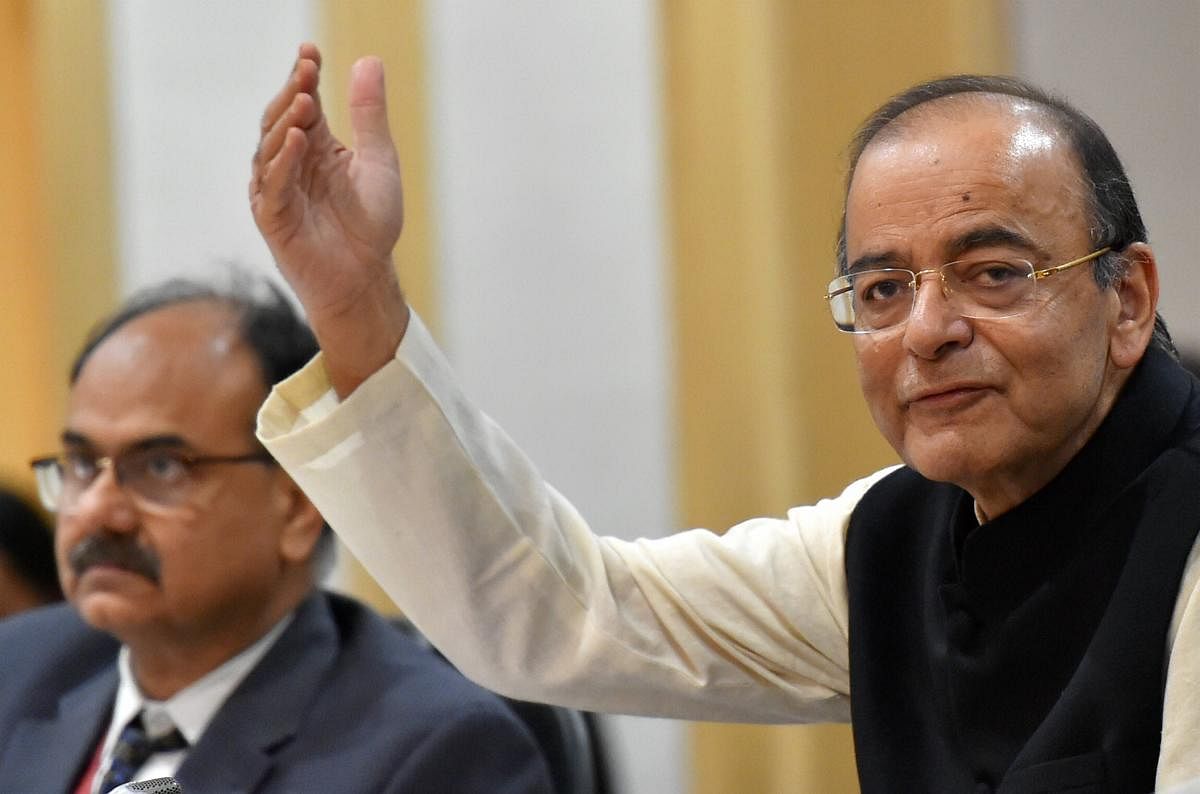 "Multiple slabs were fixed transiently in order to ensure the tax of no commodity goes up radically. This contained the inflation impact," Jaitley wrote in his blog. (PTI Photo)