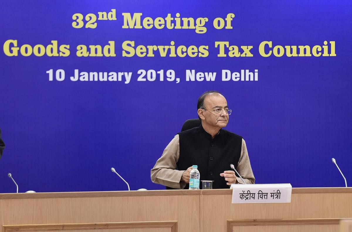 Union Finance Minister Arun Jaitley during the 32nd Goods and Services Tax (GST) Council meet, in New Delhi. PTI Photo 