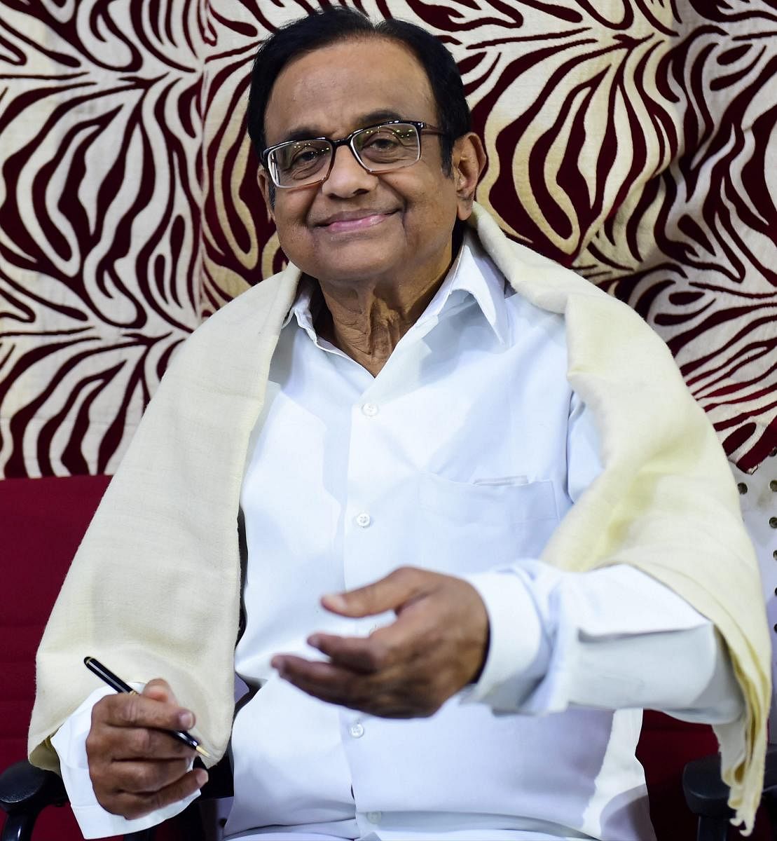 Congress leader &amp; Author P Chidambaram during his book release "Saving the Idea of India" in Bengaluru, Saturday, Mar 9, 2019. (PTI Photo)