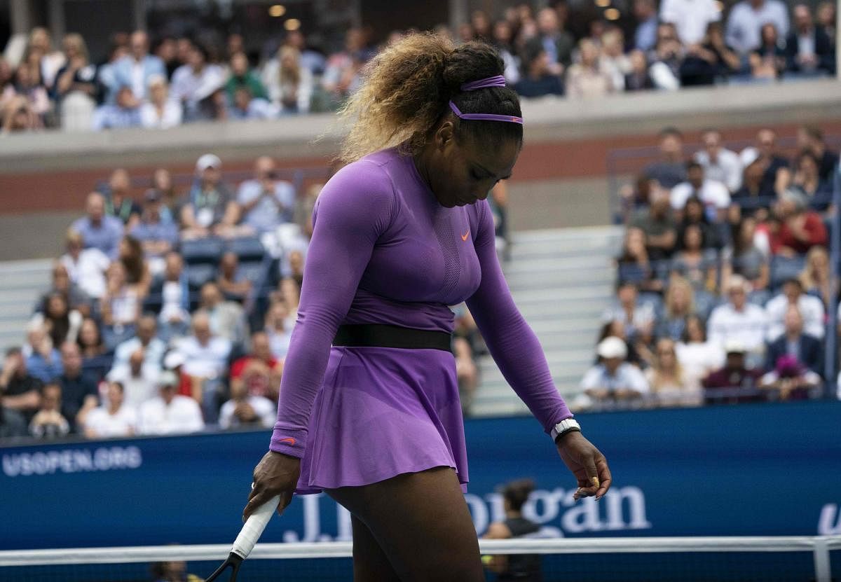 Williams fell to 19-year-old Canadian Bianca Andreescu 6-3, 7-5 at Arthur Ashe Stadium on the same court where she won her first Grand Slam title 20 years ago, nine months before Andreescu was born. AFP Photo