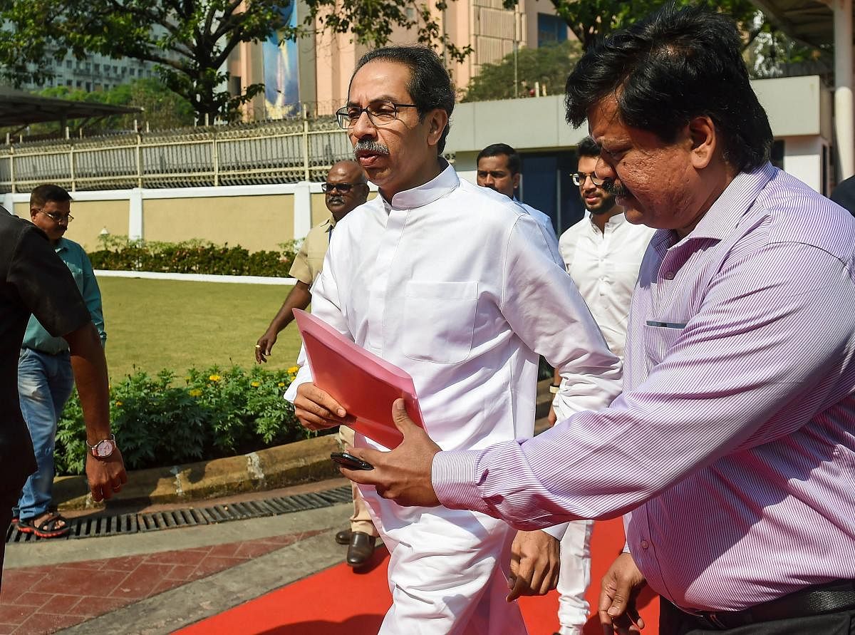 Maharashtra Chief Minister Uddhav Thackeray told a meeting of legislators of the Maharashtra Vikas Aghadi (MVA), comprising the Shiv Sena, NCP and Congress, that there has been "good coordination and cooperation" among the allies in the last three months. (PTI Photo)