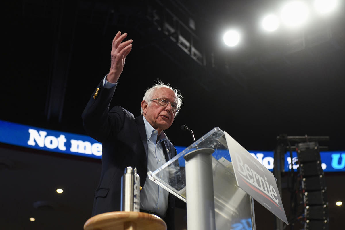 U.S. 2020 Democratic presidential candidate Senator Bernie Sanders speaks at a campaign rally in Houston, Texas