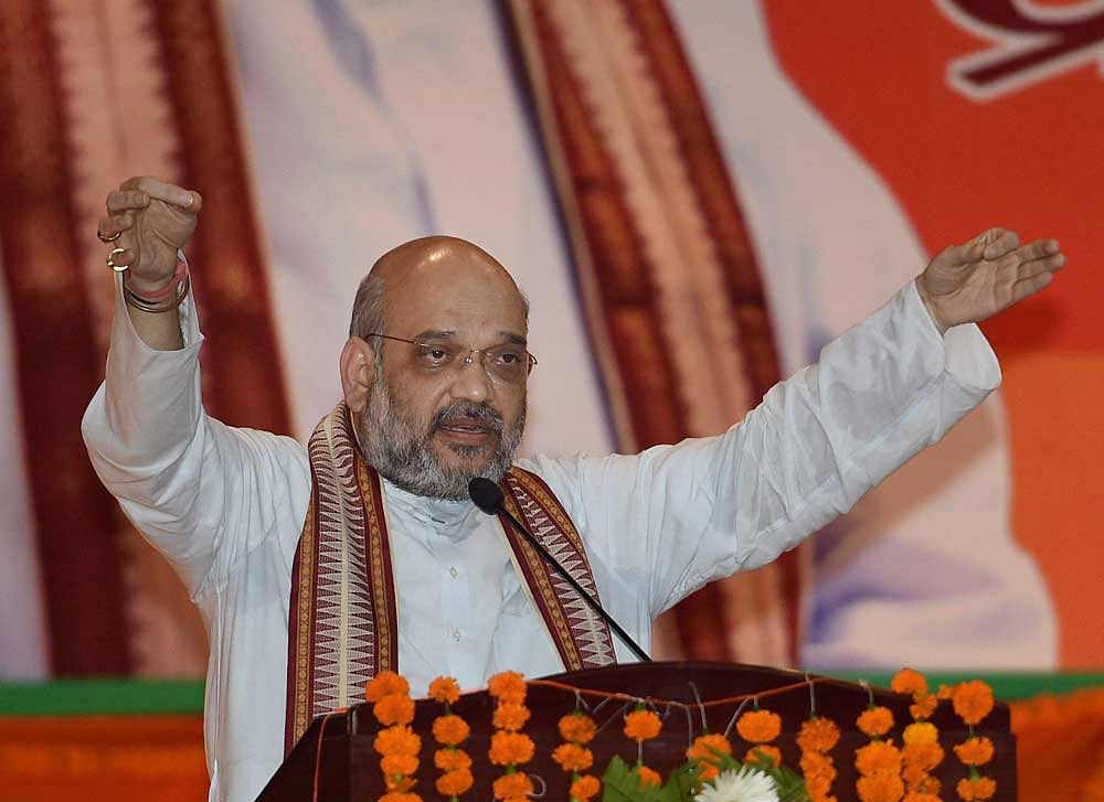 Ending speculation that he would resign as party president if elected to the Rajya Sabha, Shah also denied that the BJP had broken any party in Bihar. PTI Photo
