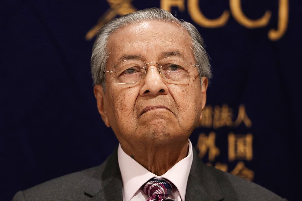  Malaysia's interim Prime Minister Mahathir Mohamad. (AFP Photo)