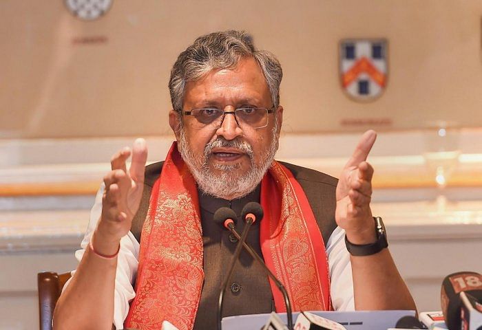 Sushil Kumar Modi, Deputy Chief Minister of Bihar and Convenor of Group of Ministers on IGST. (File Photo)