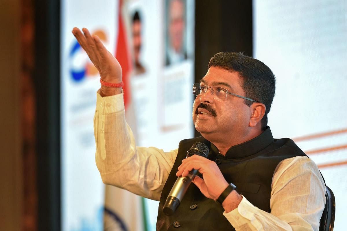 Pradhan hoped that Nirmala Sitharaman will signal the inclusion of jet fuel and natural gas under the ambit of GST to reduce the multiplicity of taxes and improve the business climate. Photo/PTI