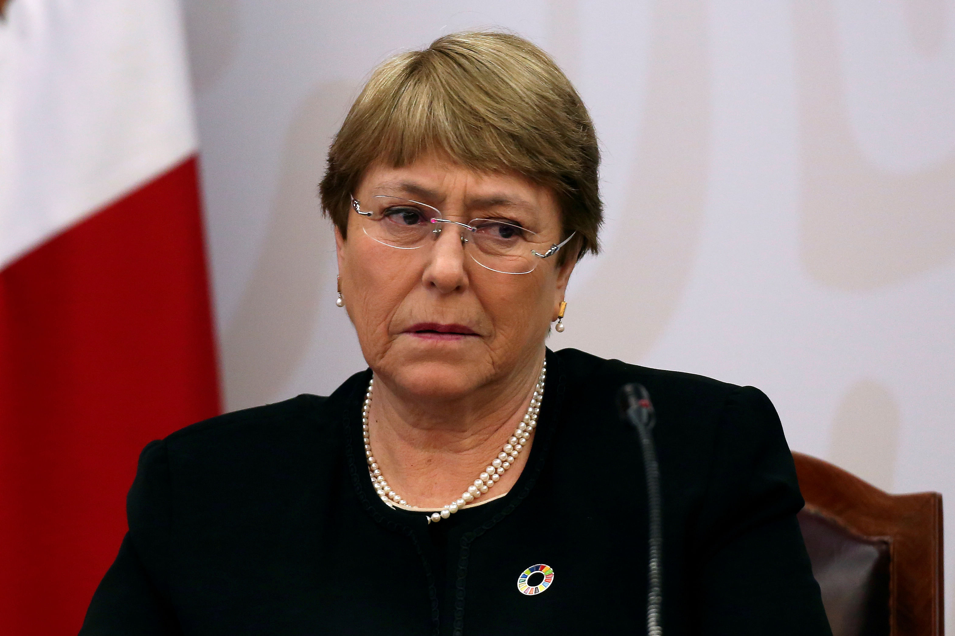 U.N. High Commissioner for Human Rights Michelle Bachelet looks on before signing an agreement on the provision of guidance and technical assistance in the Ayotzinapa case, in Mexico City. (Reuters Photo)