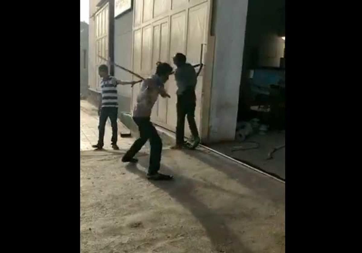 NHRC said the incident raises a serious issue of violation of human rights and asked the Gujarat Chief Secretary to submit a report on the incident within four weeks. (Screenshot from the video shared by Jignesh Mevani on Twitter)