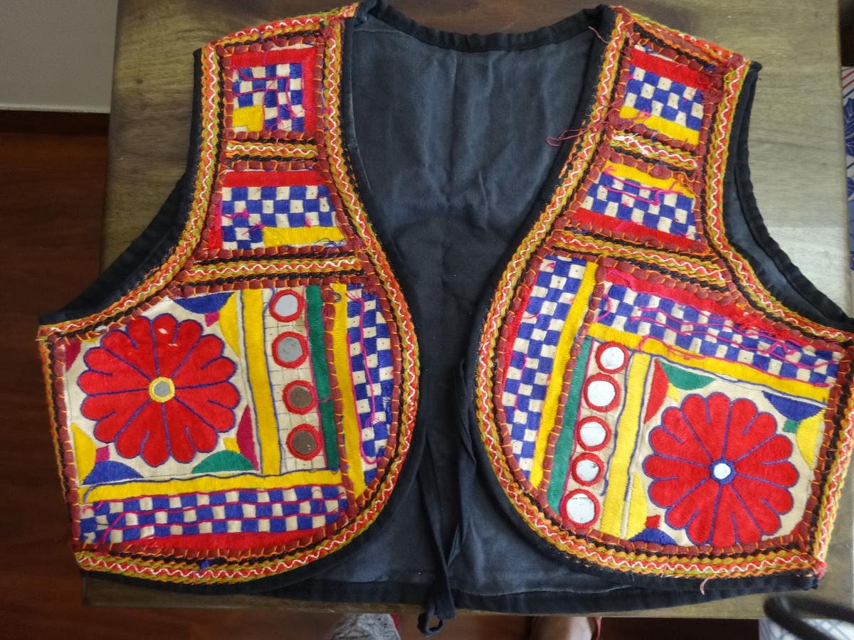 A Kutch hand-embroidered koti for sale in Gujarat