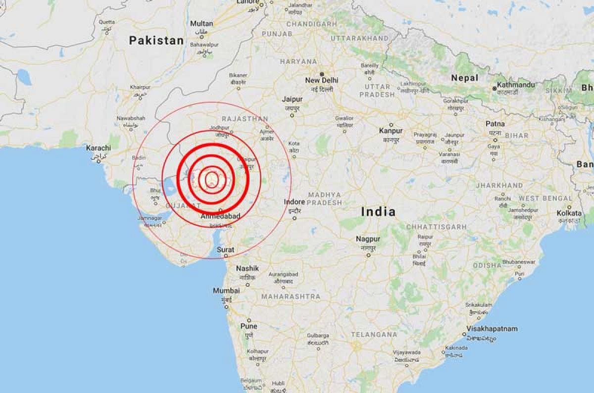 The epicentre of the quake was 31 km North East of Palanpur town in Banaskantha district.