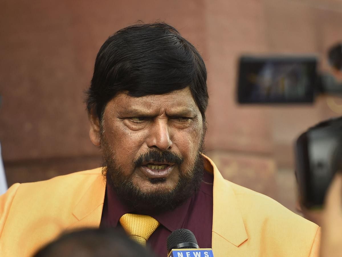 Union Minister of State for Social Justice and Empowerment Ramdas Athawale (PTI File Photo)