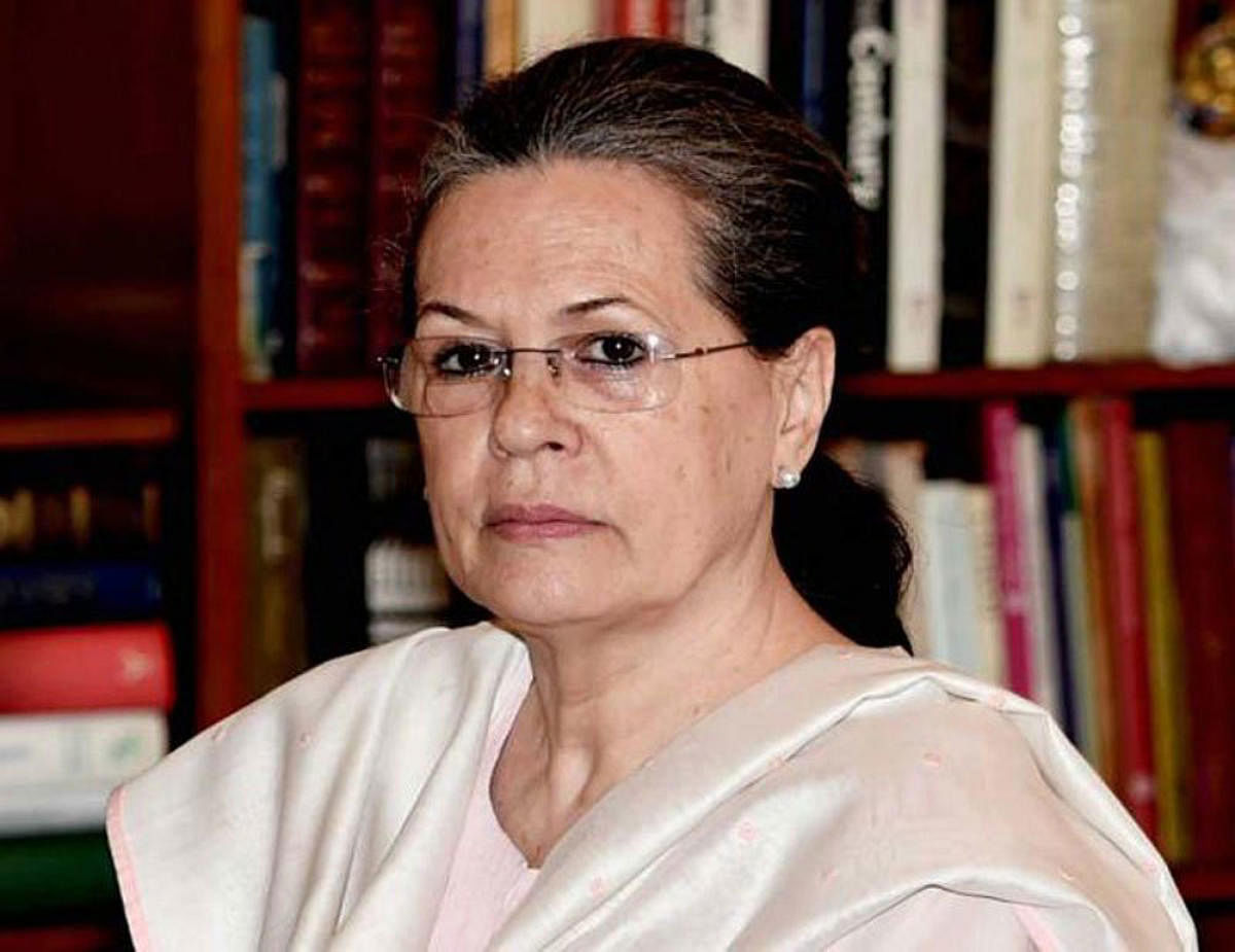 Top Congress leader Sonia Gandhi. File photo