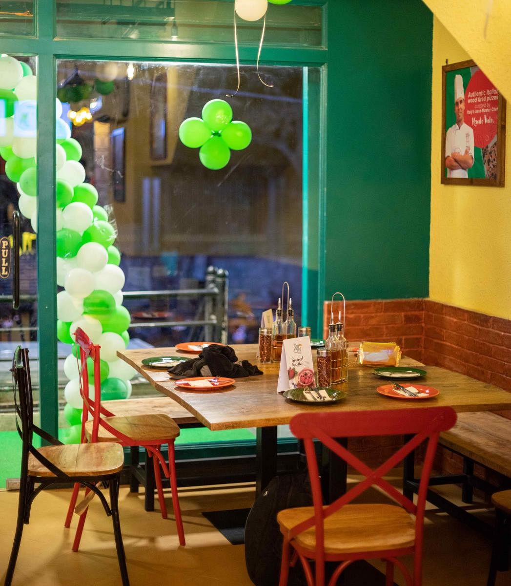 The place, in Koramangala, has colourful interiors and an Italian vibe.