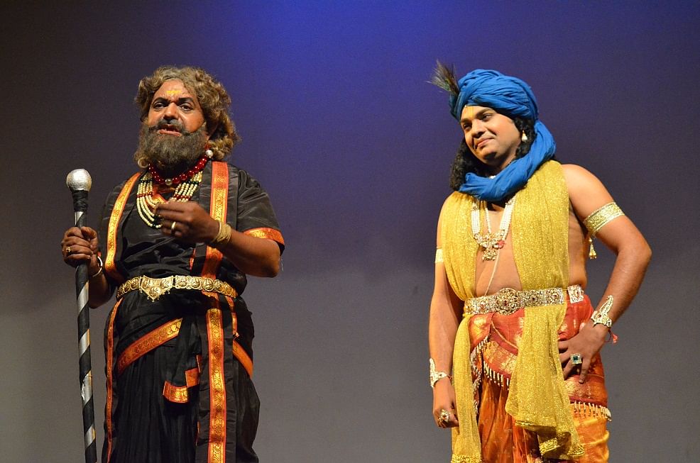 The play tells the story from Duryodhana's perspective