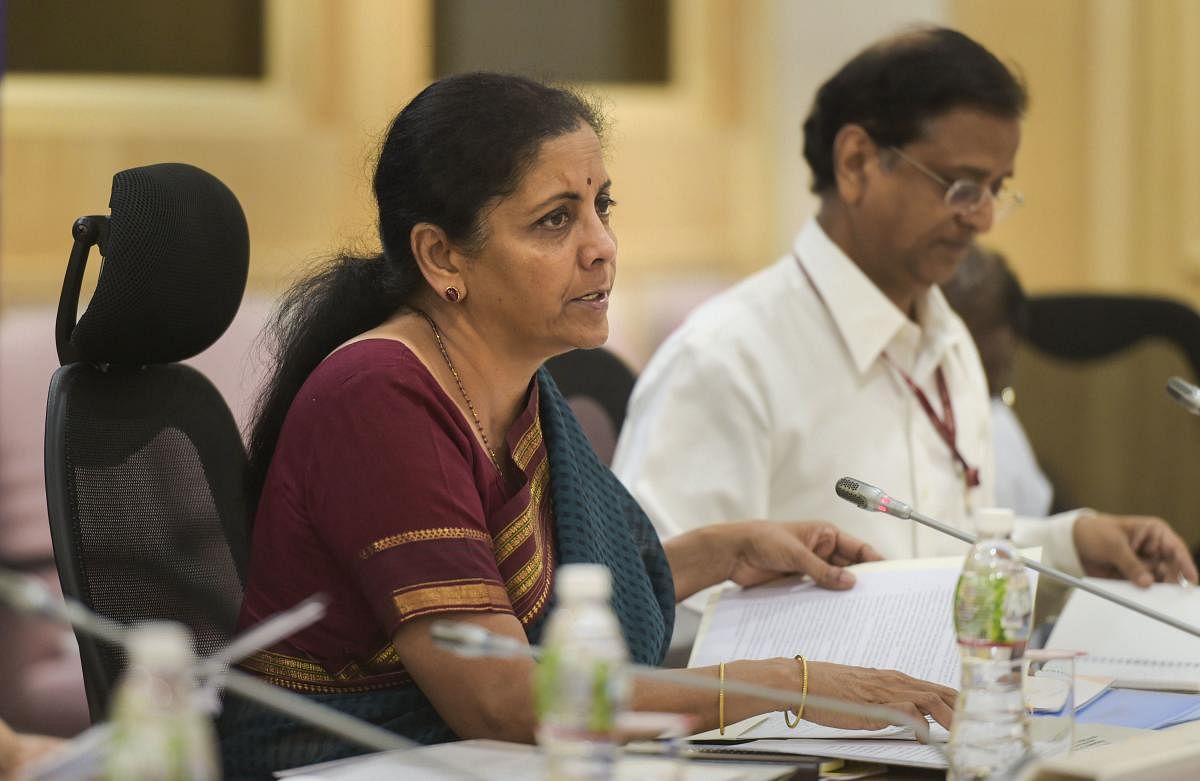 Finance Minister Nirmala Sitharaman holds a pre-Budget consultative meeting with the Finance Ministers of States/UTs in New Delhi on Friday. PTI photo