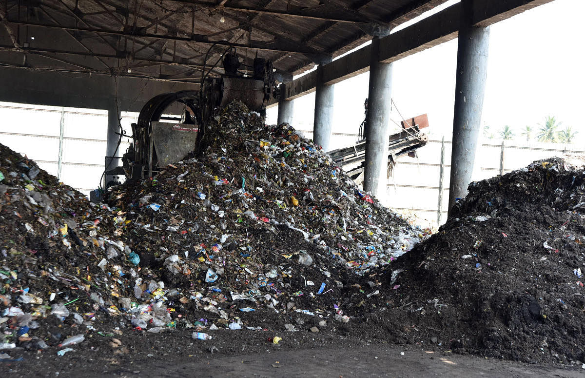 Solid Waste Management unit, at Vidyaranyapura, in Mysuru. Dh-file photo