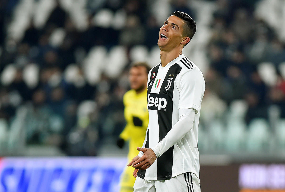 Juventus v Chievo - Allianz Stadium, Turin, Italy - January 21, 2019 Juventus' Cristiano Ronaldo reacts. REUTERS photo