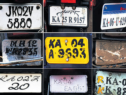 The trend to sport fancy numberplates on vehicles is on the rise in the City. DH PHOTO