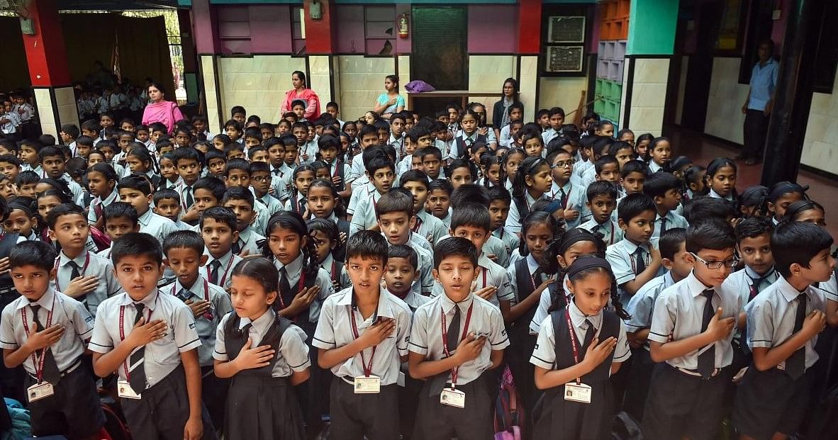 Primary school students in Mumbai