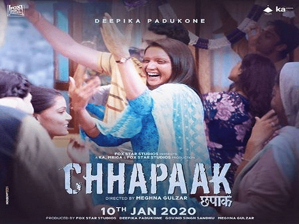 Chhapaak movie poster. (ANI Photo)