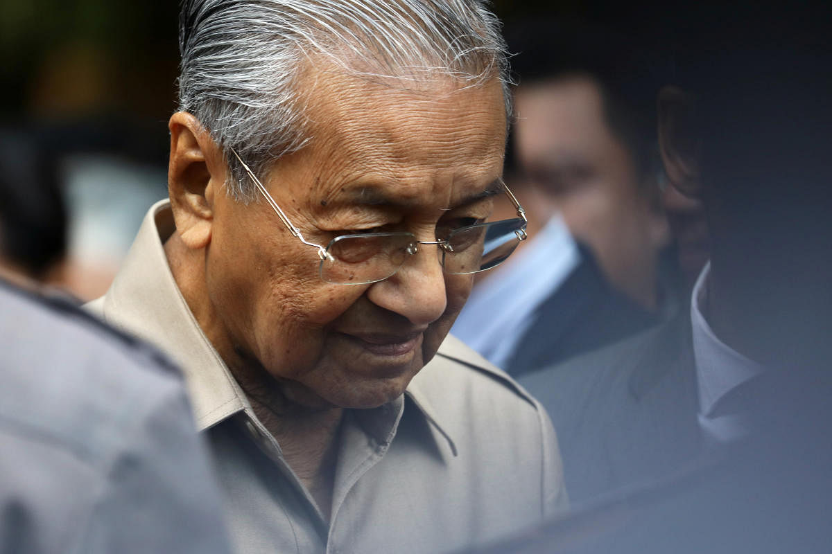 Mahathir Mohamad revived the alliance with Anwar and the DAP, and said on Sunday he has the numbers to oust Muhyiddin in a confidence vote during the next meeting of parliament, now scheduled for March 9. (REUTERS Photo)