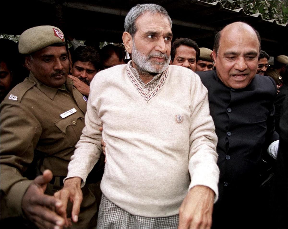 Sajjan Kumar was granted anticipatory bail by the trial court on December 21, 2016 in two cases of killing of three Sikhs during the riots which had occurred after the assassination of then Prime Minister Indira Gandhi by her two Sikh bodyguards. Credit: PTI Photo