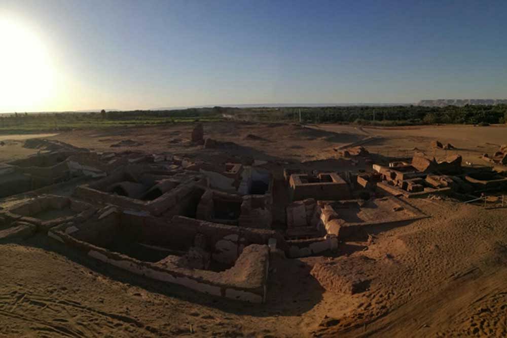 The Bir esh-Shaghala necropolis in the Dakhla Oasis, Egypt.