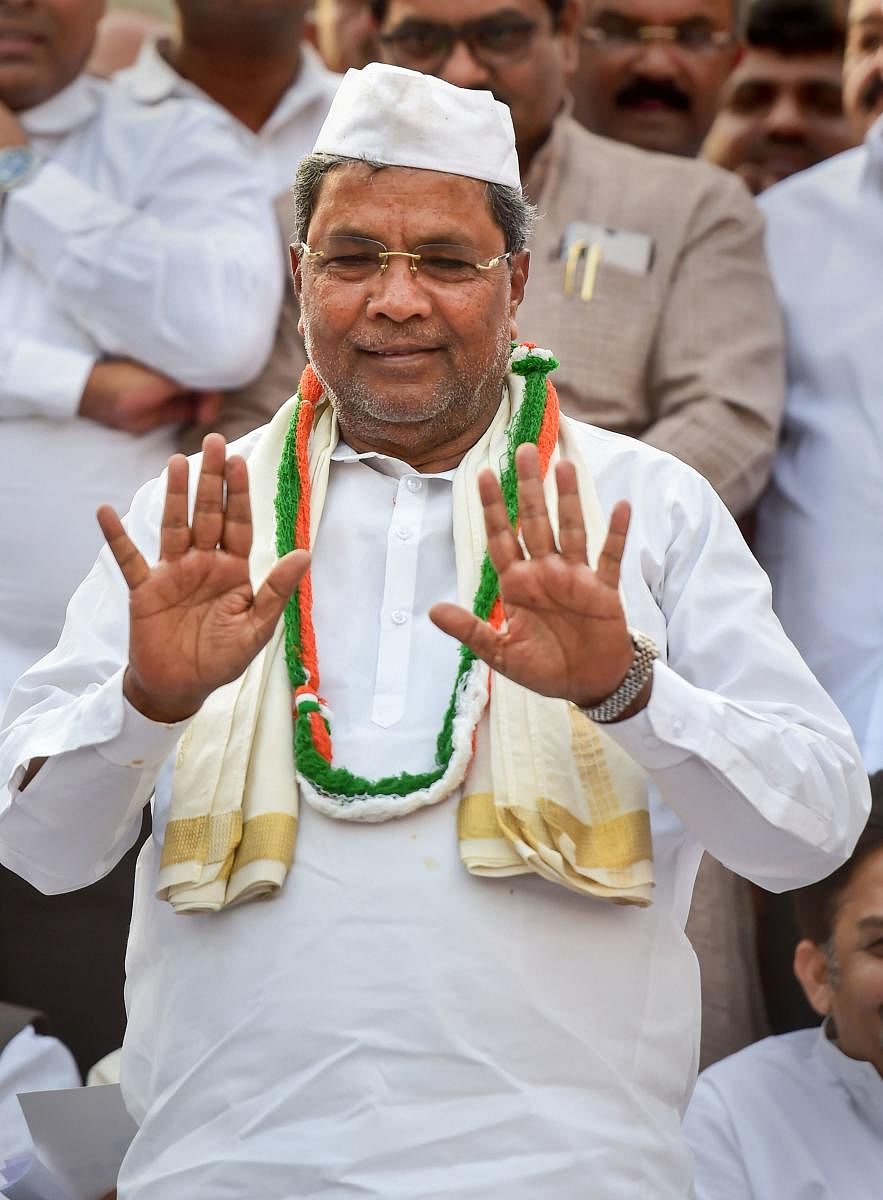 Opposition leader in assembly & former CM Siddaramaiah. (PTI file photo)